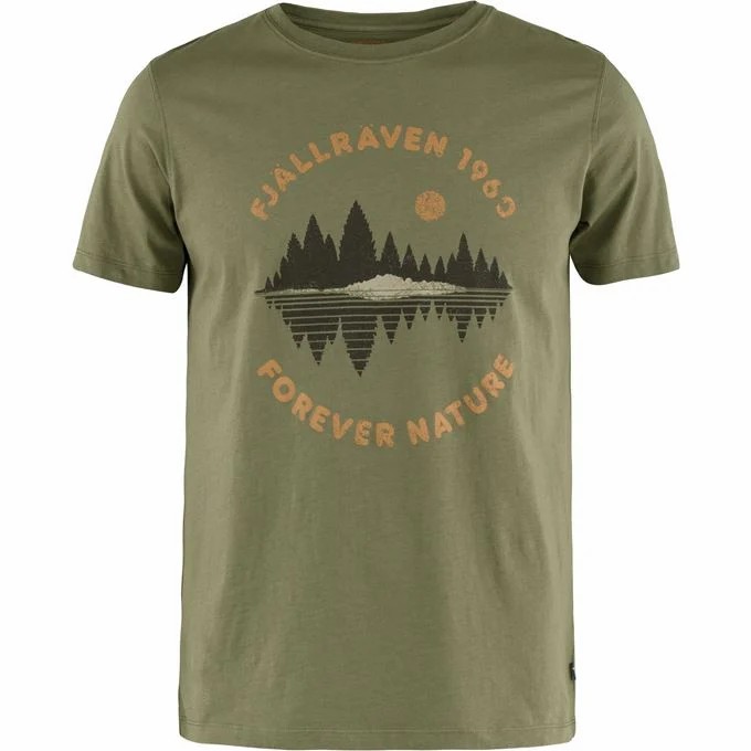 Fjällräven Forest Mirror T-Shirt Green Singapore For Men (SG-267984)
